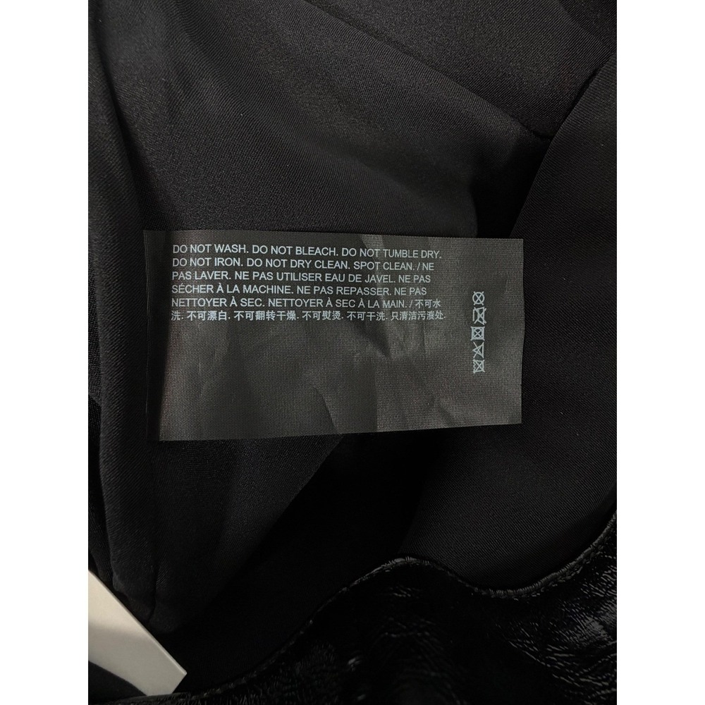 Theory Round A Mini Patent Black Skirt SZ 6 | $345 Retail - Picture 8 of 9